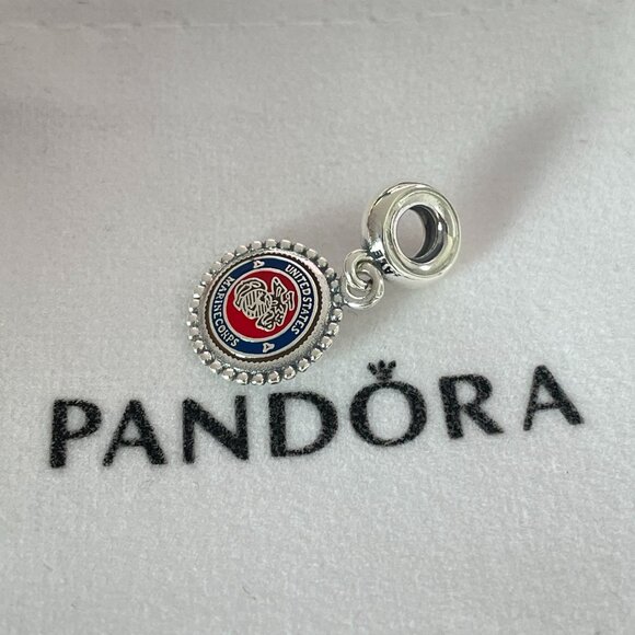 Pandora USMC Marine Corps exclusive Pandora Dangle Bead Charm - Picture 3 of 3